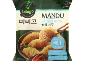 BÁNH XẾP MANDU BIBIGO KIỂU HÀN QUỐC NHÂN HẢI SẢN GÓI 350G