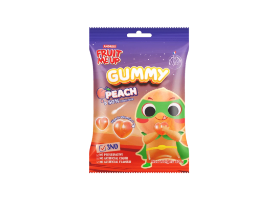 FRUIT ME UP KẸO DẺO VỊ ĐÀO TÚI 80G - NK PHÁP