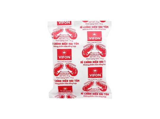MÌ GÓI GIẤY CHÍNH HIỆU HAI TÔM 75GR