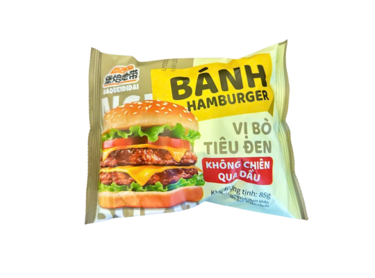 BÁNH HAMBURGER VỊ BÒ TIÊU ĐEN 85G