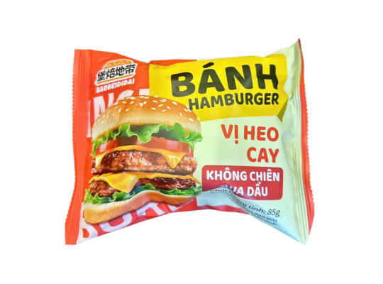 BÁNH HAMBURGER VỊ HEO CAY 85G