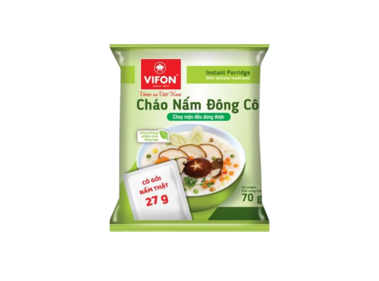 CHÁO NẤM ĐÔNG CÔ VIFON (CÓ NẤM THẬT) 70GR