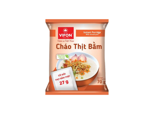 CHÁO THỊT BẰM VIFON (CÓ THỊT THẬT) 70GR