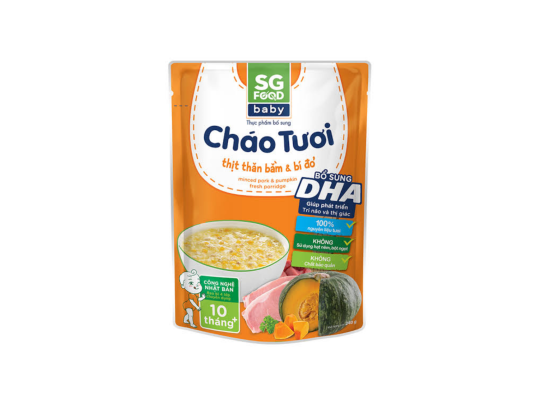 CHÁO TƯƠI BABY THỊT THĂN BẰM BÍ ĐỎ 240G - SG FOOD