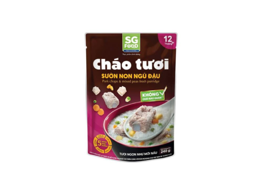 CHÁO TƯƠI SƯỜN NON NGỦ ĐẬU 240GR- SG FOOD