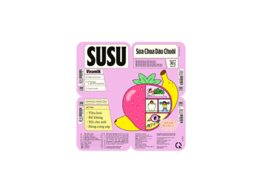 SỮA CHUA ĂN VINAMILK SUSU DÂU CHUỐI 60G