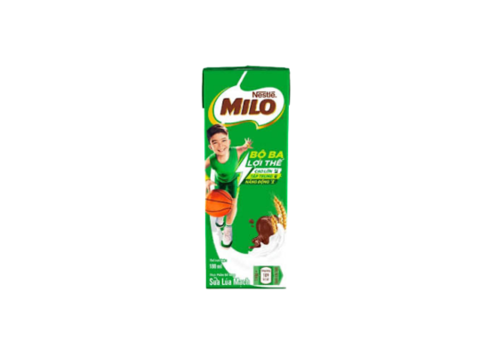 SỮA MILO NƯỚC  HỘP GIẤY 180ML