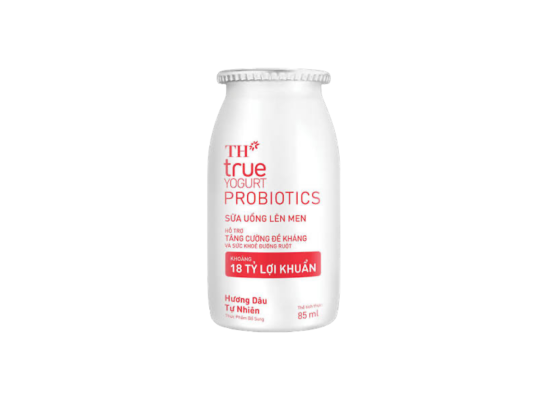 SỮA UỐNG LÊN MEM HƯƠNG DÂU TH TRUE YOGURT 85ML
