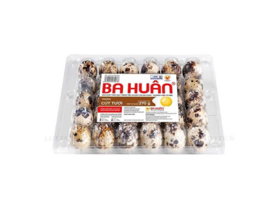 TRỨNG CÚT (HỘP 30 QUẢ) - BA HUÂN