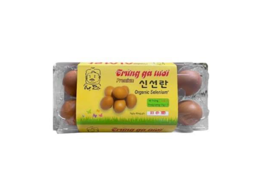 TRỨNG GÀ 55G VỈ 10 QUẢ