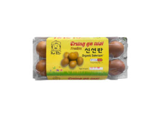 TRỨNG GÀ 60G VỈ 10 QUẢ