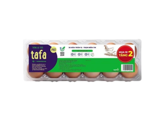 TRỨNG GÀ TƯƠI TAFA PRO - HỘP NHỰA 10 QUẢ