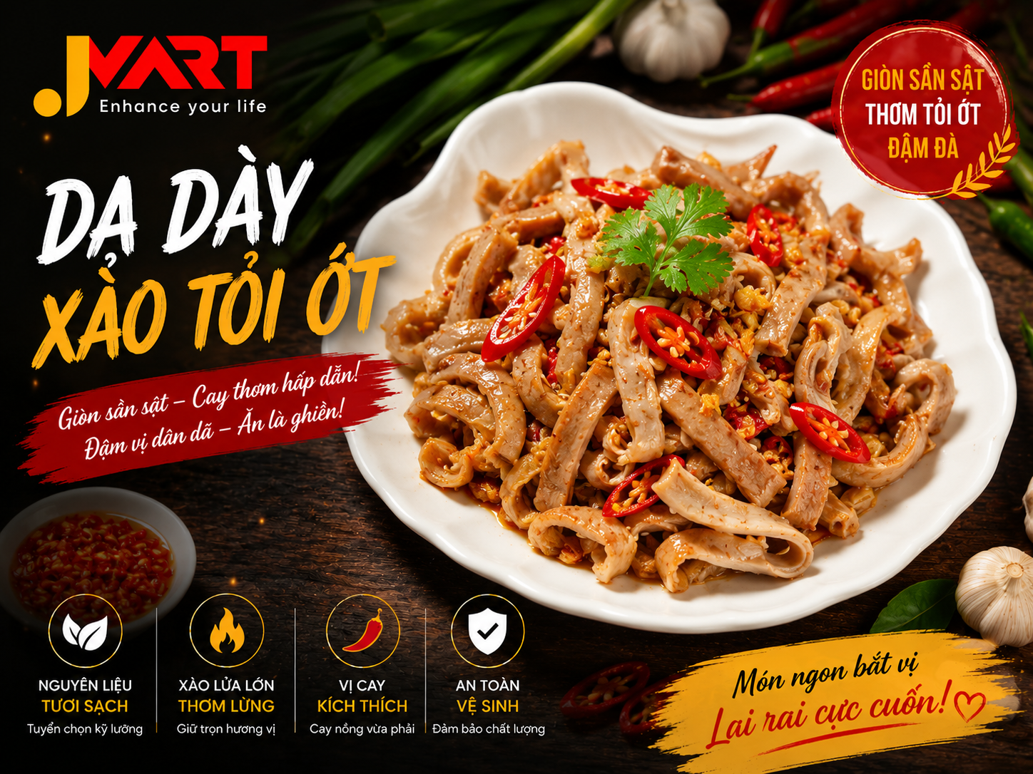 Dạ dày xào xả ớt